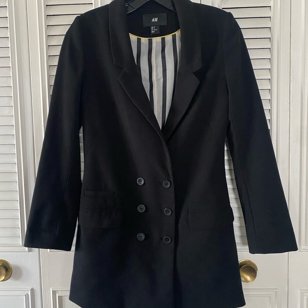 H&M Women's Black Blazer Coat